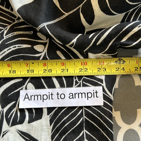 Cynthia Rowley 100% linen on/off the shoulder tropical print top sz XL - Picture 11 of 13